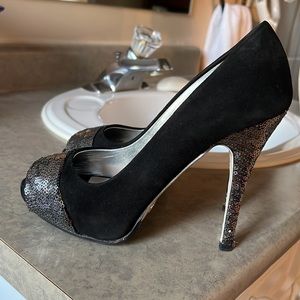 Ron White Suede sequin stilettos